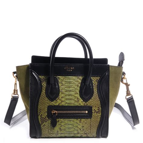 celine green python bag|python celine bags for women.